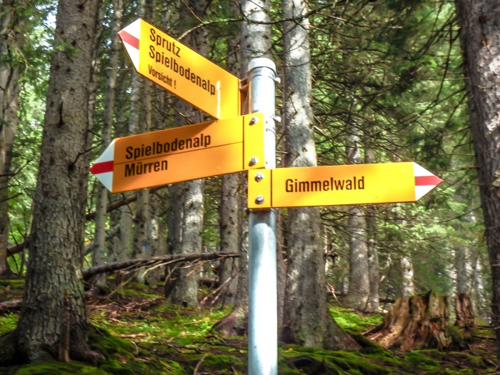 Gimmelwald, Switzerland | Hiking in the Swiss Alps | Murren | mountains | trail signs