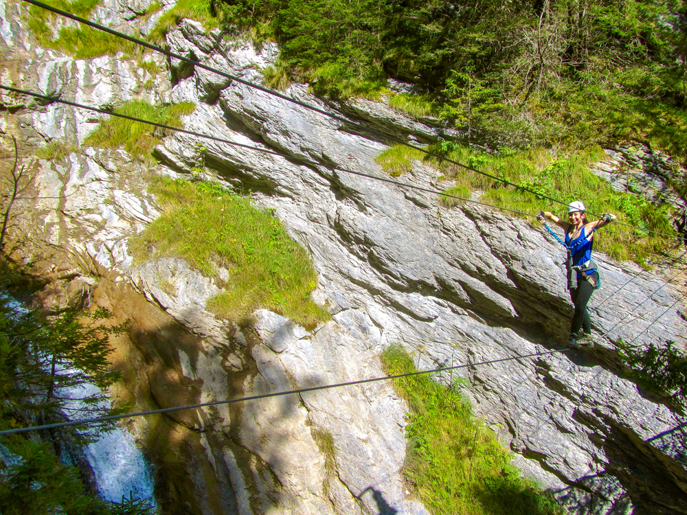 tightropes over waterfalls | Via Ferrata Murren to Gimmelwald, Switzerland: One Insane Alpine Adventure!