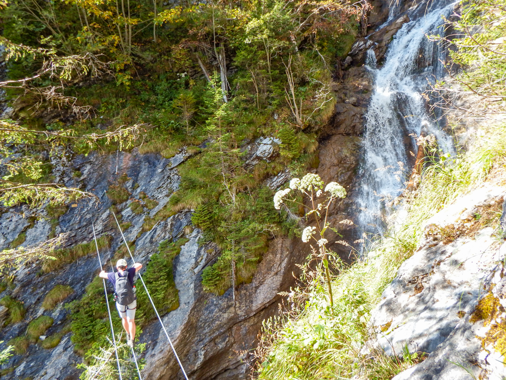 tightropes over waterfalls | Via Ferrata Murren to Gimmelwald, Switzerland: One Insane Alpine Adventure!