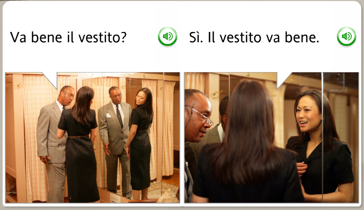 The funniest Rosetta Stone stock images: Italian, do you like the dress
