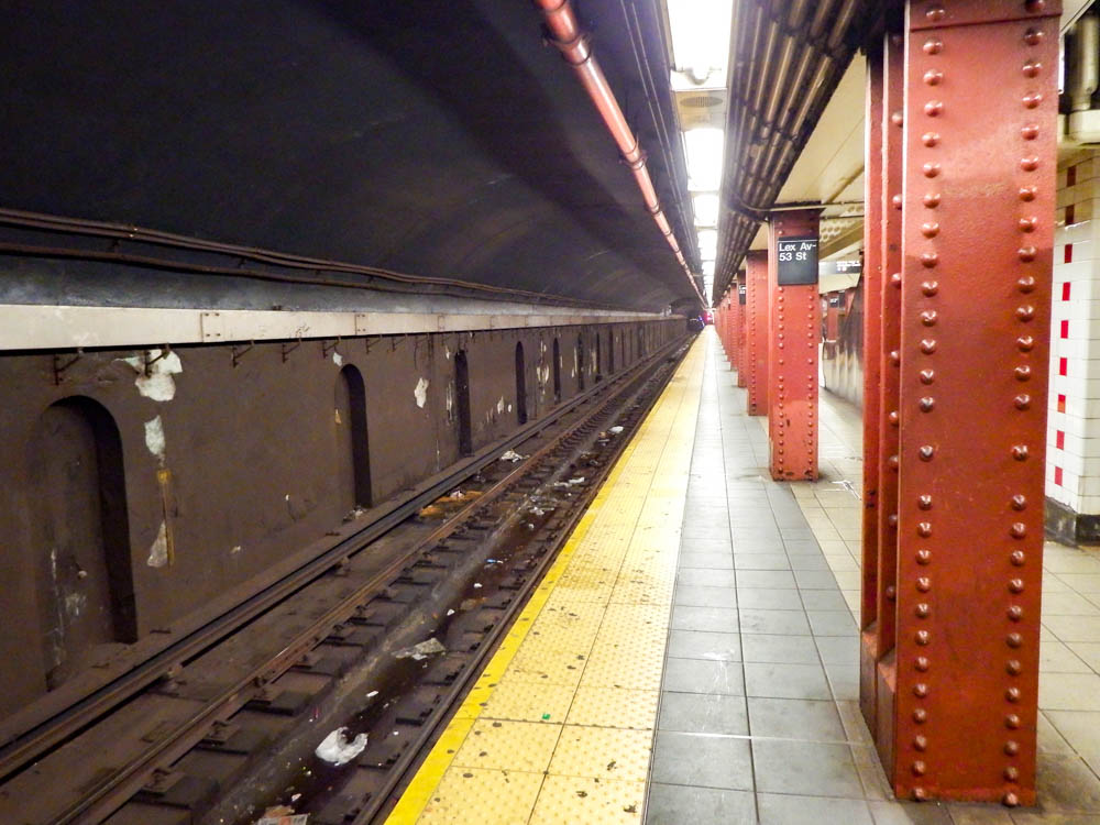 empty subway station in new york city