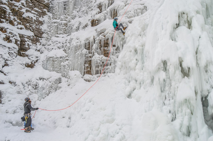 Ice Canyoning in Québec // Why You Should Be All up in This | Almost at the bottom! Ice canyoning in Québec