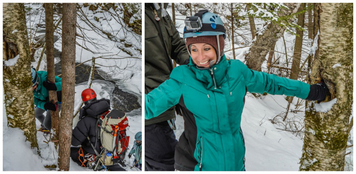 Ice Canyoning in Québec // Why You Should Be All up in This | Falling down while ice canyoning in Québec