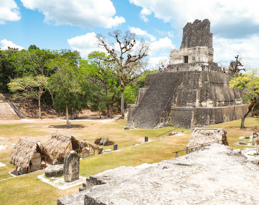 central plaza of mayan complex on belize to tikal day trip