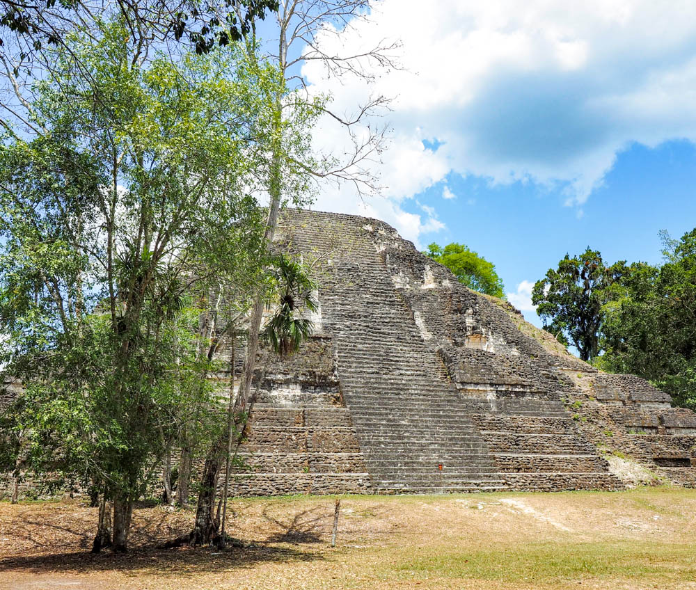 ancient temple in the sun on belize to tikal day trip