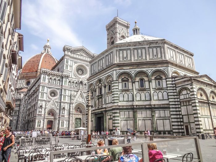 Visiting the Baptistery in Piazza del Duomo during 2 days in Florence, Italy