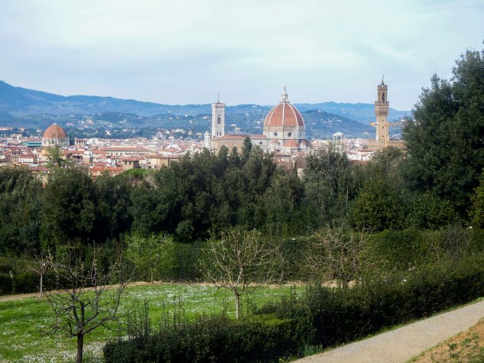 The view of Florence, Italy from Boboli Gardens