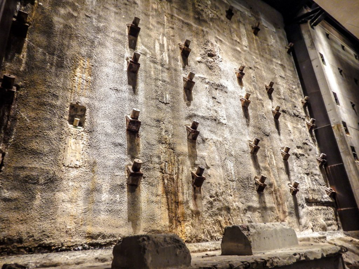9/11 Museum and Memorial in lower Manhattan, New York City // the Slurry Wall