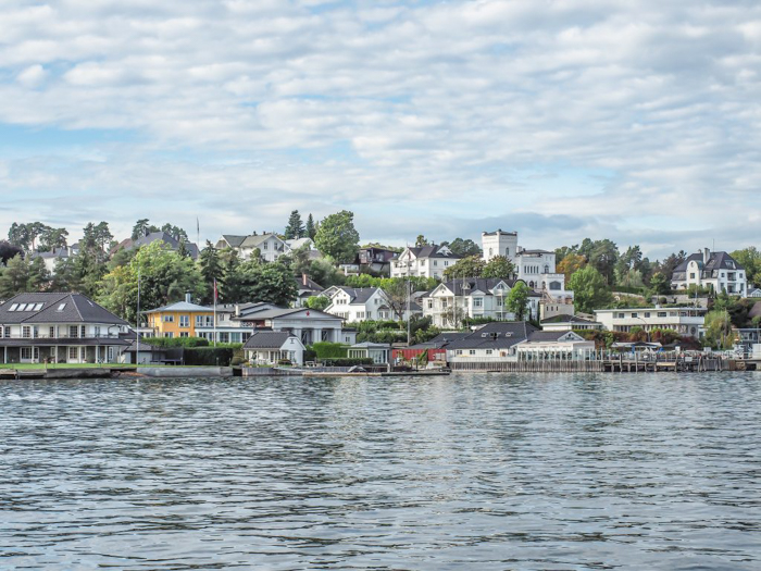 Riding the ferry to the Bygdøy museums in Oslo, Norway