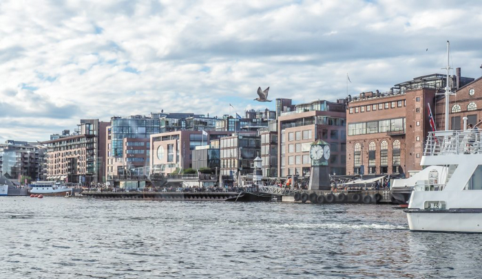 Riding the ferry to the Bygdøy museums in Oslo, Norway