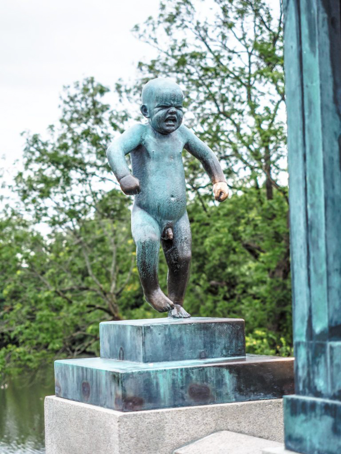24 hours in Oslo, Norway -- The angry baby statue at Vigeland Sculpture Park