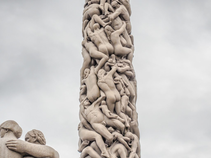 24 hours in Oslo, Norway -- The monolith at Vigeland Sculpture Park