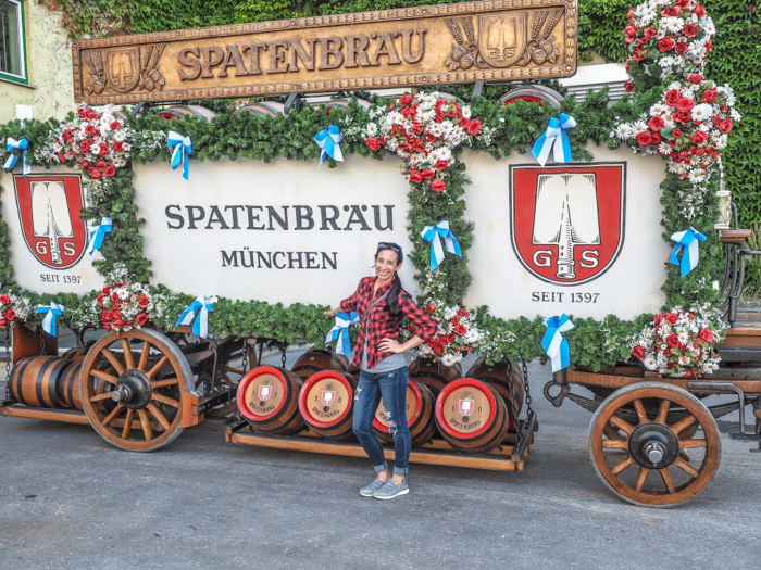 Oktoberfest Spaten horses and carriage at the Spaten brewery in Munich, Germany