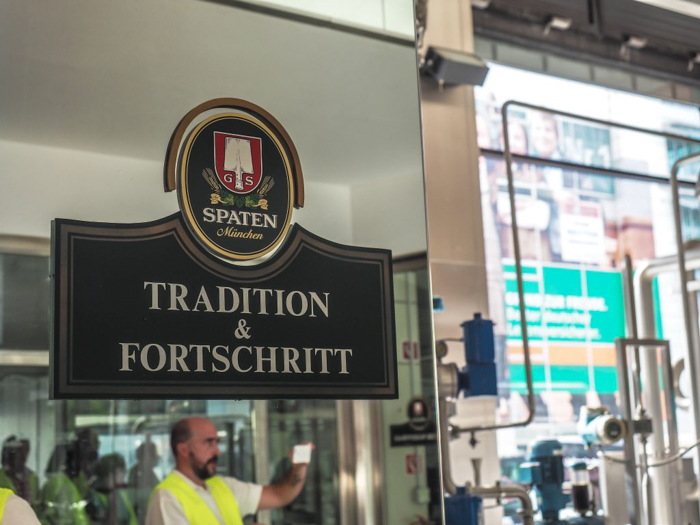 Inside the Spaten brewery in Munich, Germany