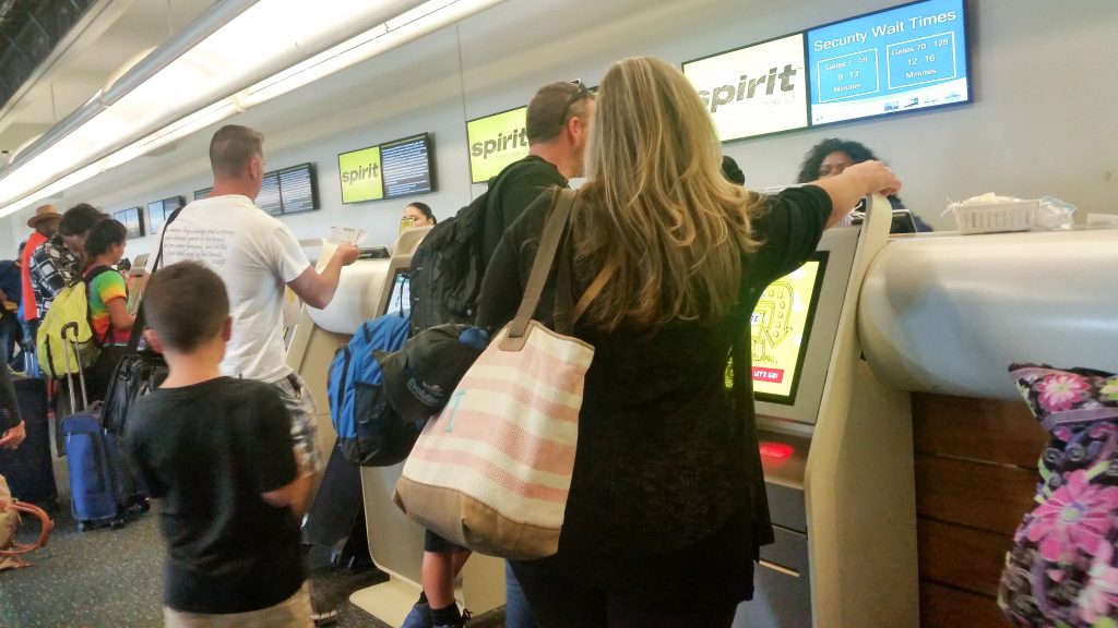 Spirit Airlines counter