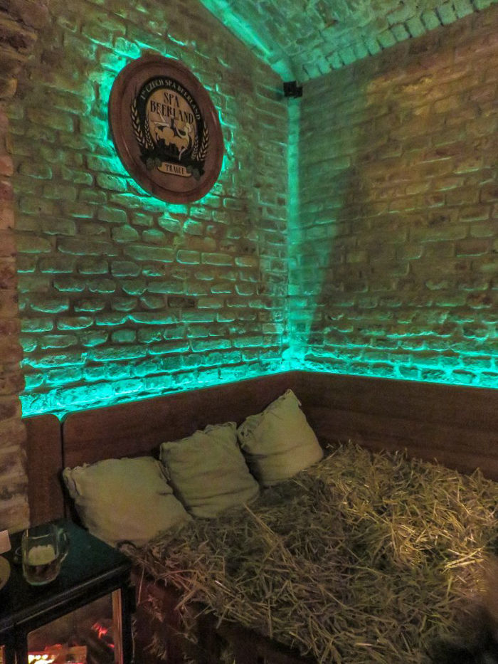 Inside a Prague beer spa