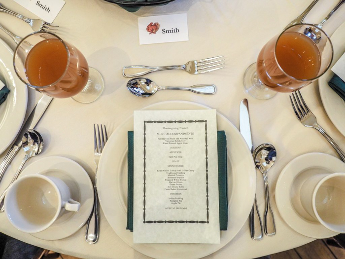 My table setting at the Plymouth Plantation Thanksgiving dinner in Plymouth, Massachusetts--just an hour south of Boston
