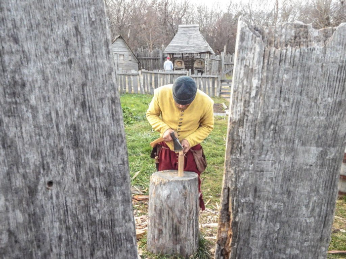 Woodcutter at Plymouth Plantation Thanksgiving Dinner in Plymouth, Massachusetts
