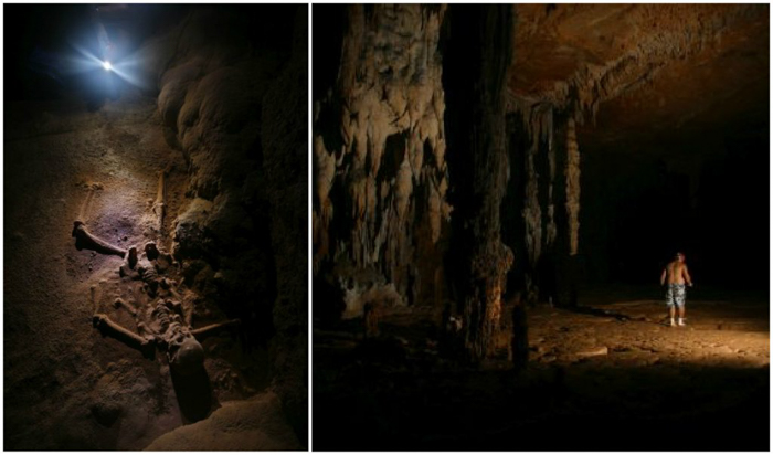 Crystal Maiden and Inside of the ATM Cave in Belize | Map | San Ignacio, Belize | Cayo District | Tapir Mountain Nature Reserve | Actun Tunichil Muknal | Maya | Mayan archaeological site | skeletal remains | Cave of the Sone Sepulcher | Pacz Tours