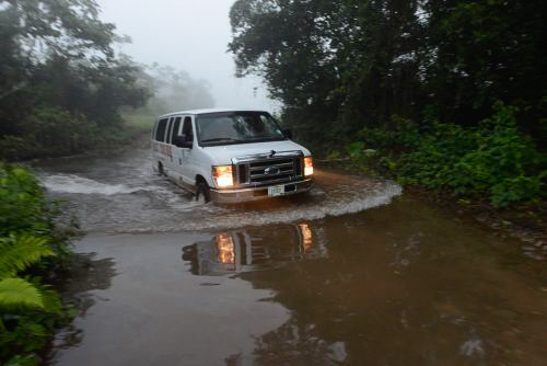 Van arriving at the site / Touring the ATM Cave in Belize: Tips, Advice, Expectations, and more