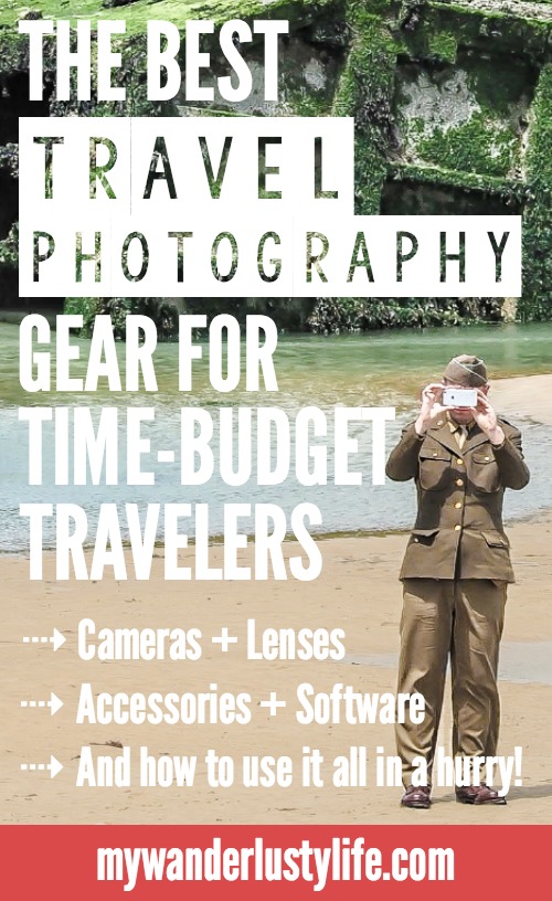 The best travel photography gear for time-budget travelers | Travel photography for quick trips for real people | Camera and gear | GoPro and accessories | Camera care | Photography editing software | Storage | Before and after photos | Cell phone camera lenses | Movie editing software | Photography manuals and ebooks | Olympus OM-D E-M5 Mark II