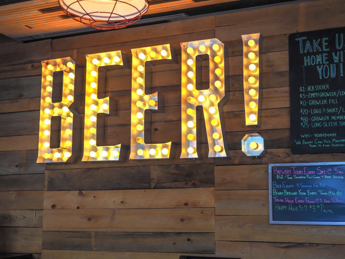 Memphis craft breweries | High Cotton Brewing Co. | Craft beer in Downtown / Midtown Memphis, Tennessee | High Cotton taproom | beer sign