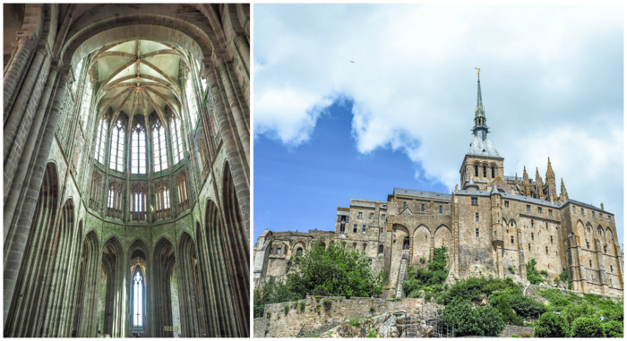 It's actually worth visiting Mont Saint Michel | Normandy, France | Medieval abbey on an island | Bucket list | Disney fairy tale castle inspiration | Mont-St-Michel | church