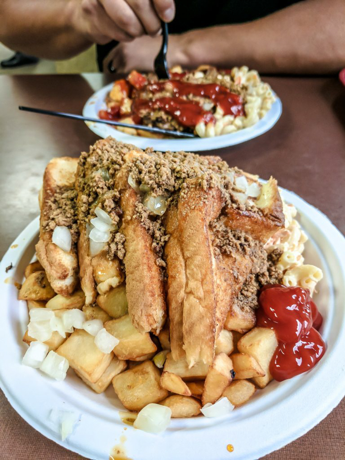 Nick Tahou Garbage Plate | Rochester, New York | Hamburger, Cheeseburger, Grilled Cheese, sausage | strange regional food obsessions | college food