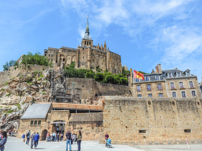 It's actually worth visiting Mont Saint Michel | Normandy, France | Medieval abbey on an island | Bucket list | Disney fairy tale castle inspiration | Mont-St-Michel | from ground