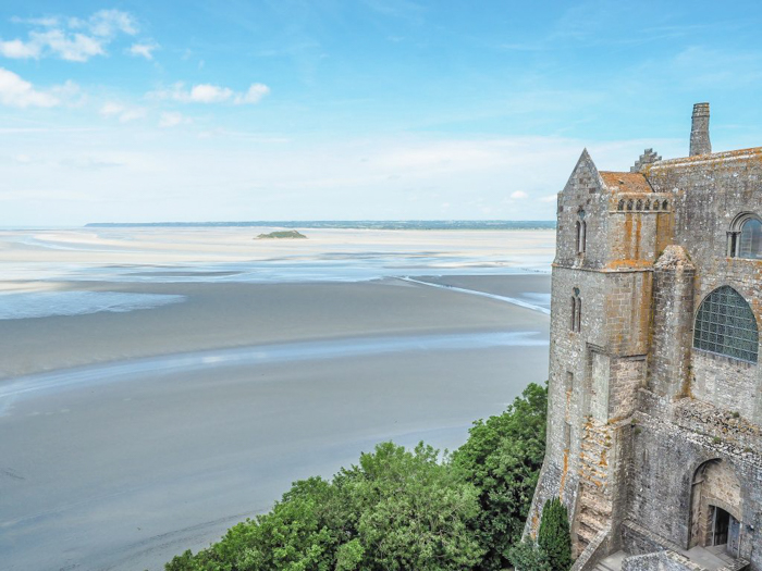 It's actually worth visiting Mont Saint Michel | Normandy, France | Medieval abbey on an island | Bucket list | Disney fairy tale castle inspiration | Mont-St-Michel | view looking out