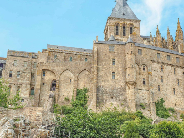 It's actually worth visiting Mont Saint Michel | Normandy, France | Medieval abbey on an island | Bucket list | Disney fairy tale castle inspiration | Mont-St-Michel | man-powered wheel