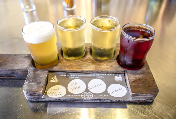 Spend a day in Ybor City | Tampa, Florida | Cigar City Cider and Mead flight