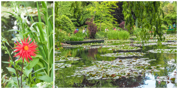 Day Trip to Givery from Paris, France | Show me the Monet! | Claude Monet, Waterlilies | Impressionist art | Day trips from Paris | What to do in Paris | Things to do in Paris | Where to go in France | Waterlily pond | Impressionism | water lily pond and red flowers