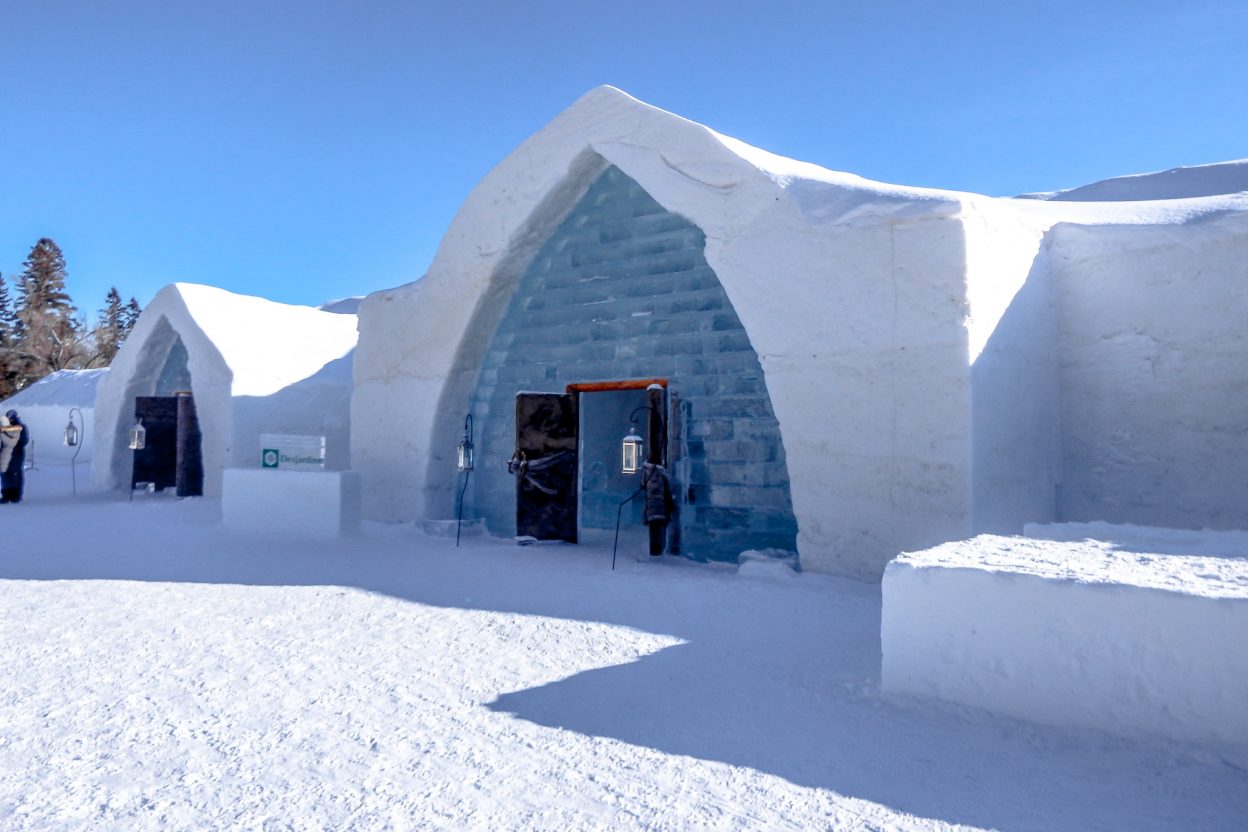 Spending a day at Hotel de Glace, Quebec City, Ice Hotel | Canada | Snow hotel | Ice Bar | Polar Bear suite | Nordic spa | Ice slides | Winter fun |