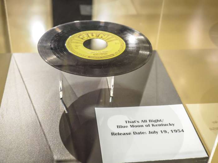 Elvis's first record | 13 Reasons to Visit Graceland in Memphis, Tennessee even if you're not an Elvis Presley fan #Elvis #Graceland #Memphis #traveltips