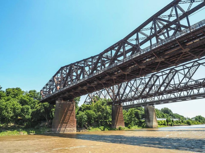 200 things to do in memphis, tennessee for first-time visitors, a local's guide | Big River Crossing over the Mississippi River #traveltips #memphis 