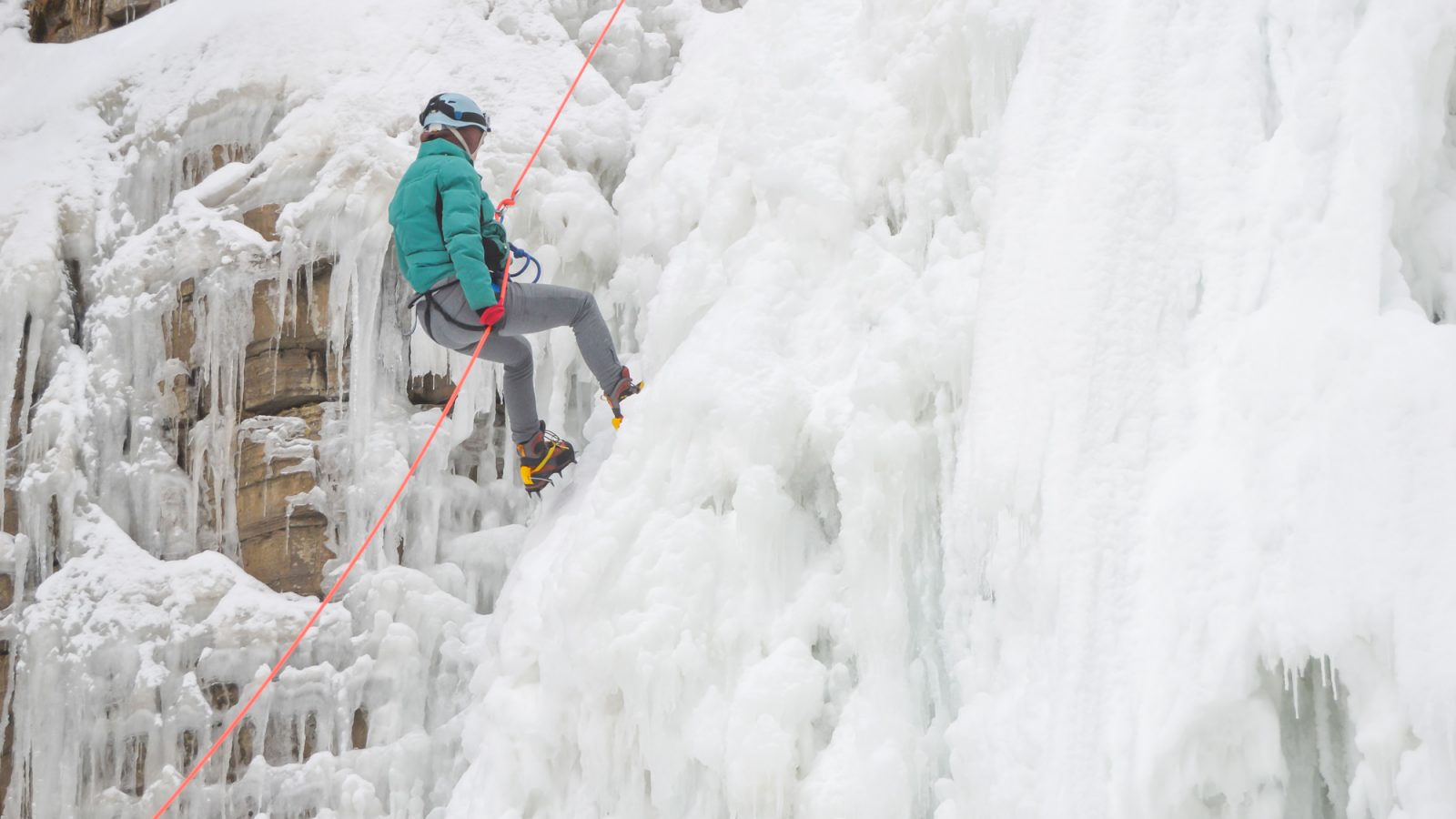 Ice Canyoning in quebec city, canada | rappelling down a frozen waterfall | What is ice canyoning, canada adventure activities, winter adventures