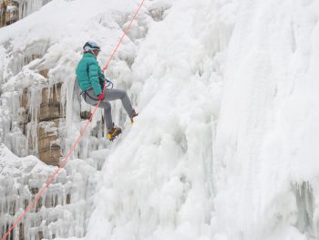 Ice Canyoning in quebec city, canada | rappelling down a frozen waterfall | What is ice canyoning, canada adventure activities, winter adventures