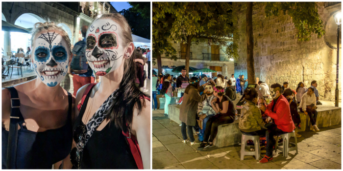 How to dress for Day of the Dead // Día de los Muertos, How to dress like a catrina, etc. Tips for men and women when celebrating in Mexico and beyond. Facepaint, flower crowns, what to wear, etc. #dayofthedead #mexico #diadelosmuertos #catrina #makeup #facepaint