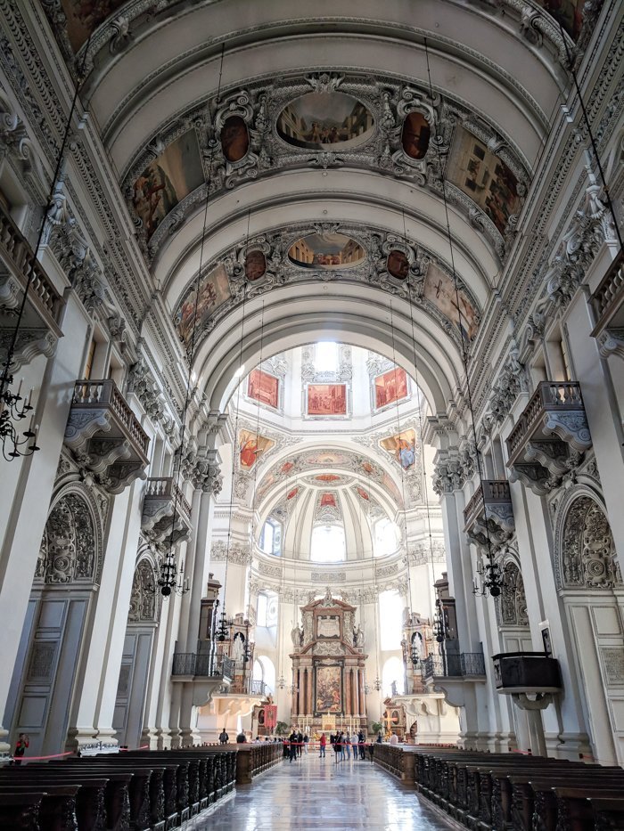 How to Squeeze in a Day Trip to Salzburg from Munich | Austria to Germany | Sound of music, mozart, castle, brewery, museums #salzburg #austria #thesoundofmusic #beer #mozart #daytrip #castle | Salzburg Cathedral 