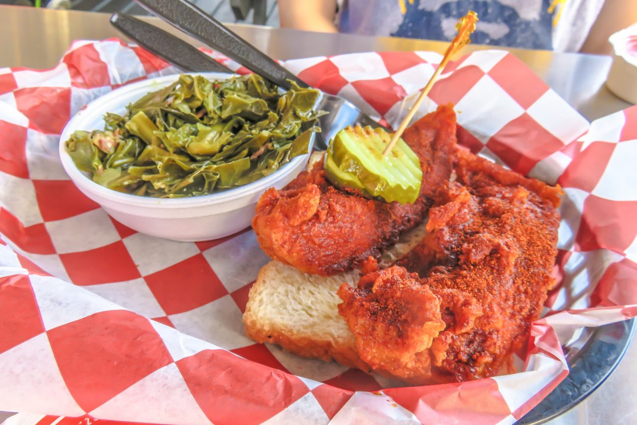 "How hot is mild?" An exploration of Nashville Hot Chicken | Hattie B's | Bolton's | Pepperfire | Nashville, Tennessee | chicken and waffles, chicken tenders, spicy fried chicken | Southern cuisine | Soul food