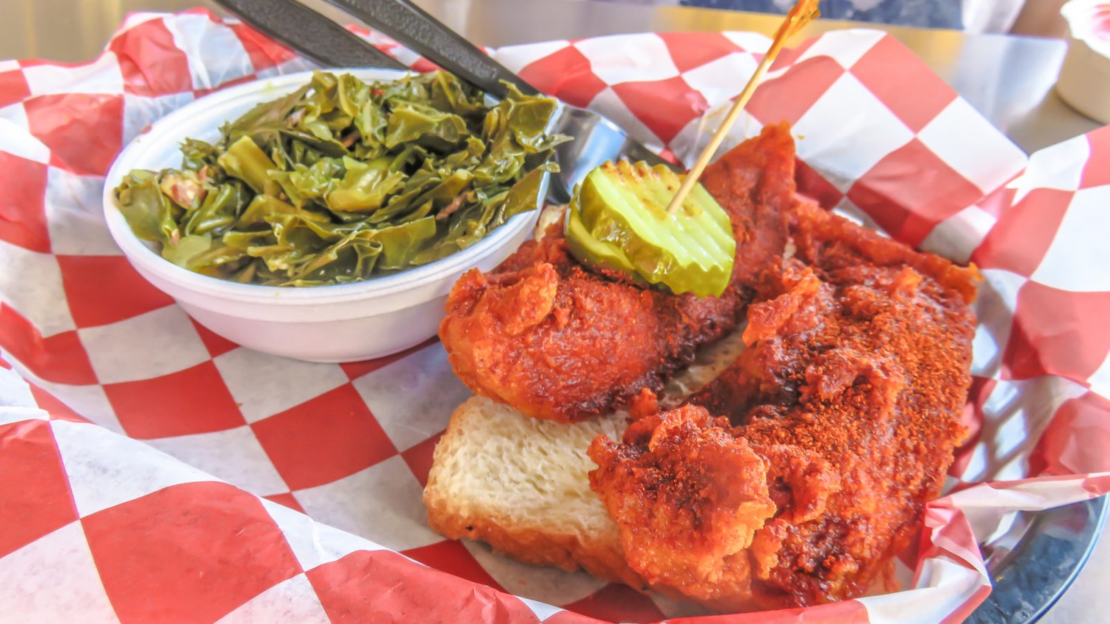 "How hot is mild?" An exploration of Nashville Hot Chicken | Hattie B's | Bolton's | Pepperfire | Nashville, Tennessee | chicken and waffles, chicken tenders, spicy fried chicken | Southern cuisine | Soul food