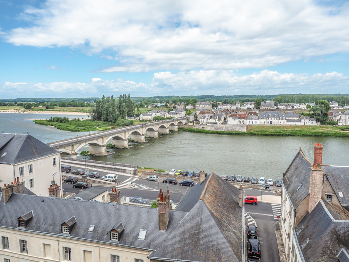 View of the Loire River from Chateau d'Amboise, Loire Valley, France