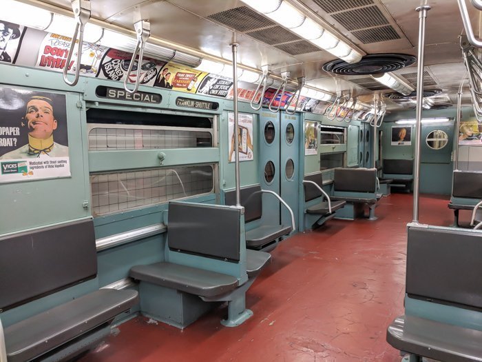 Marvelous Mrs. Maisel car at Brooklyn's New York Transit Museum // Underground and Underrated | The best New York City museum you've never heard of | New York City hidden gem | #NewYorkCity #museum #transitmuseum #brooklyn #nycmuseum #traveltip #timebudgettravel