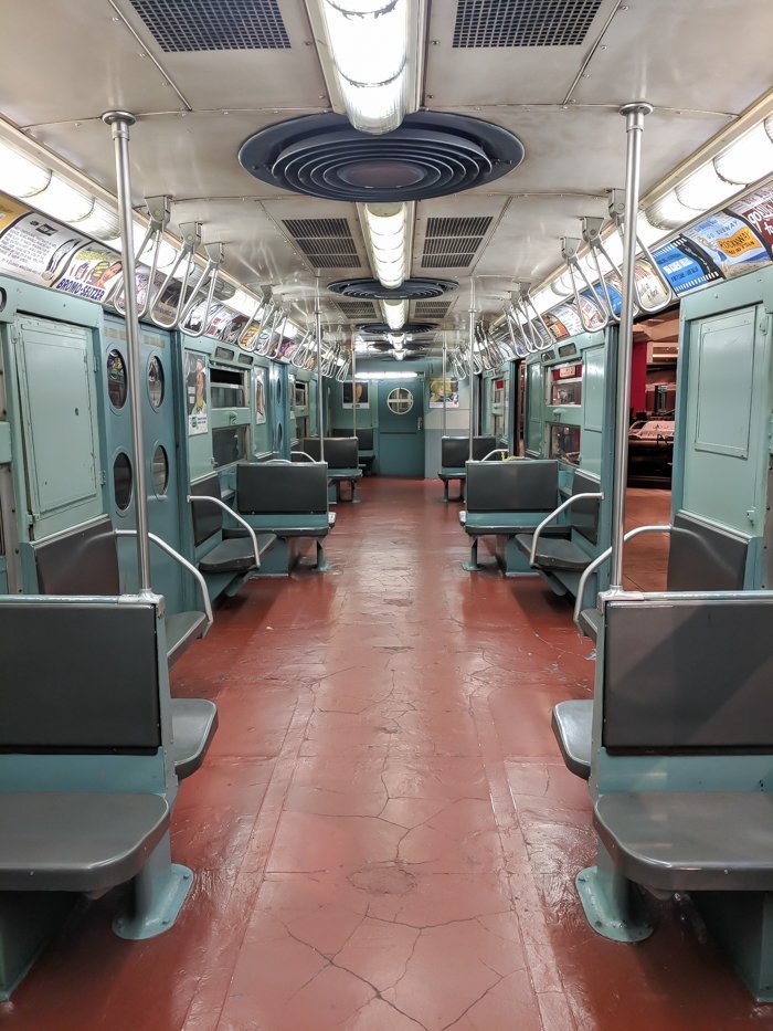 Vintage subway cars at Brooklyn's New York Transit Museum // Underground and Underrated | The best New York City museum you've never heard of | New York City hidden gem | Marvelous Mrs. Maisel 1950s #NewYorkCity #museum #transitmuseum #brooklyn #nycmuseum #traveltip #timebudgettravel 