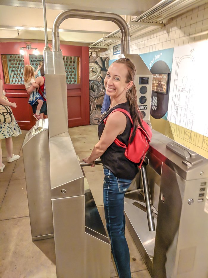 Vintage turnstiles at Brooklyn's New York Transit Museum // Underground and Underrated | The best New York City museum you've never heard of | New York City hidden gem | #NewYorkCity #museum #transitmuseum #brooklyn #nycmuseum #traveltip #timebudgettravel