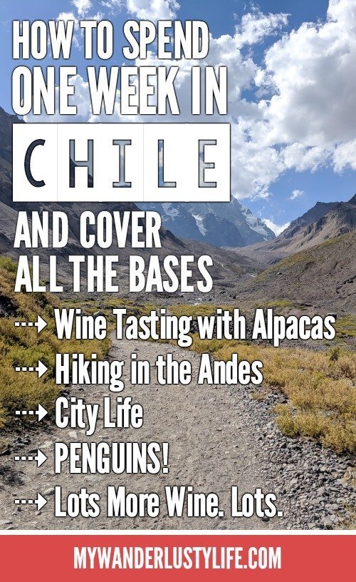 How to Spend One Week in Chile and Cover All the Bases | Santiago and Valparaiso | Wine tasting and hiking in the Andes Mountains | Penguins and more wine | #chile #hiking #wine #penguins #santiago #valparaiso