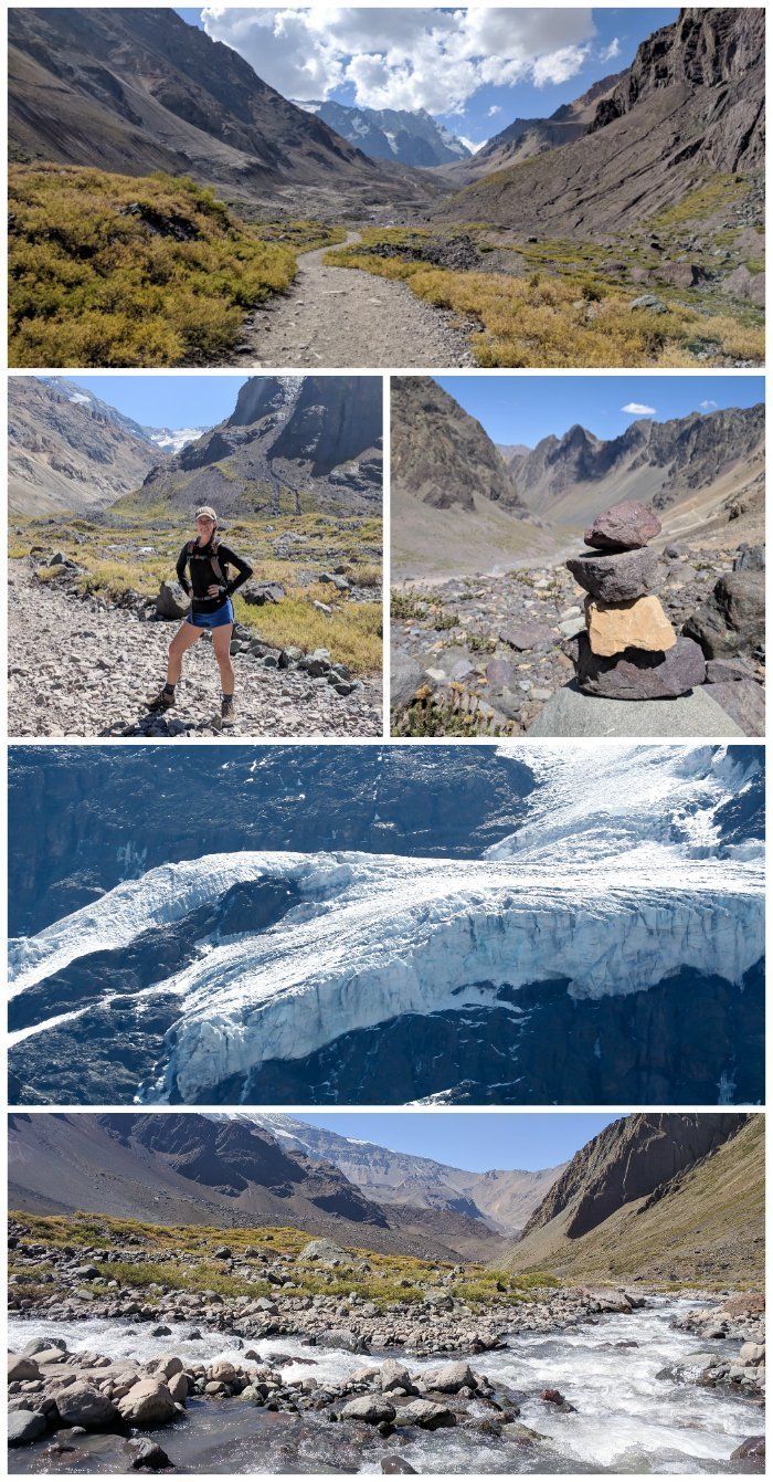 How to Spend One Week in Chile and Cover All the Bases | Hiking in the Andes' Maipo Canyon to Glacier El Morado #chile #whattodoinchile #weekinchile #glacier #andes #mountains #hiking