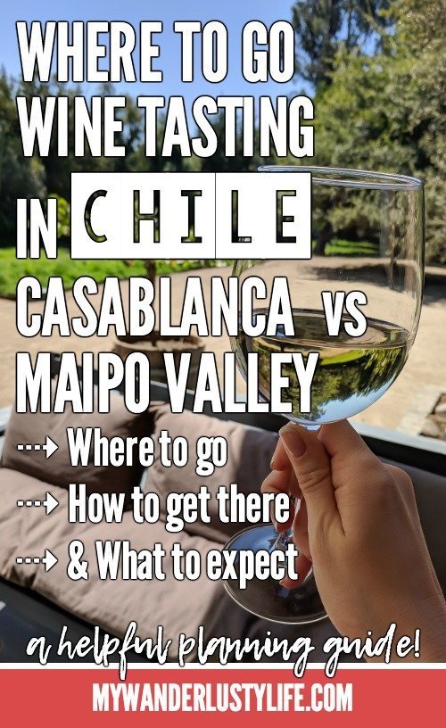 Wine Tasting in Chile: Casablanca vs. Maipo Valley | How to decide where to go wine tasting in Chile | Casablanca valley wineries like Viña Emiliana, Casas del Bosque and Bodegas RE | Maipo Valley Little Wine Bus, De Martino vineyard, and more.
