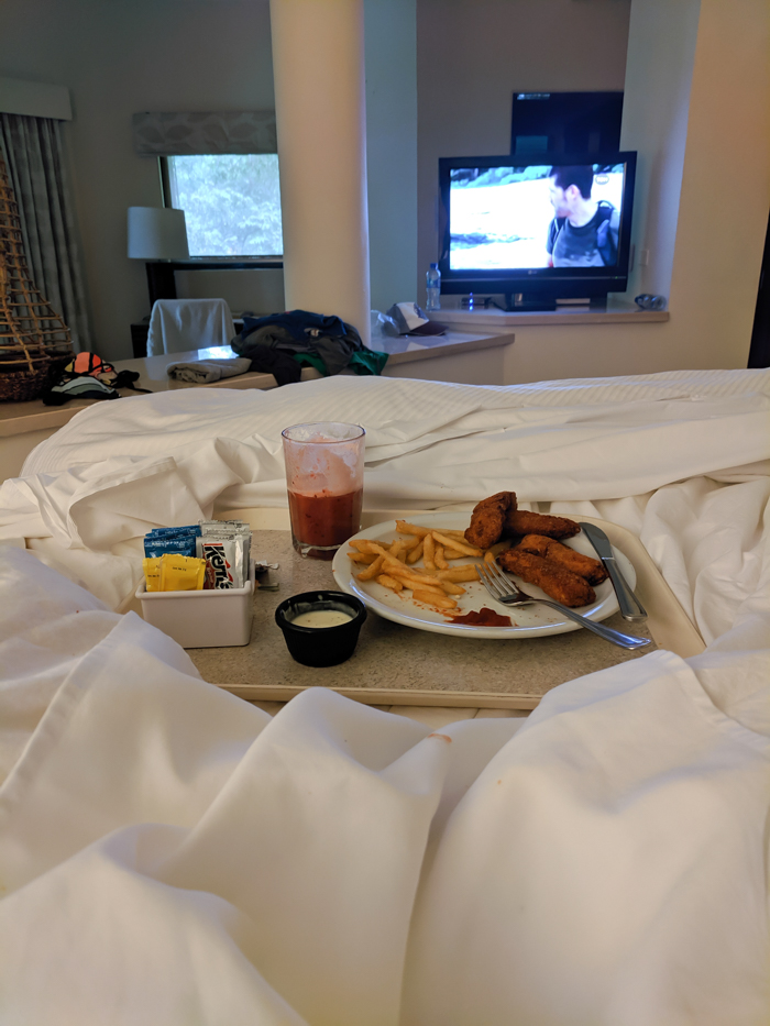 Room service in Costa Rica, Getting Sick While Traveling Abroad // What to Do and How to Deal | Travel insurance, prepare for getting sick abroad, when to see a doctor, emergency room experience, medicine and medical care abroad, and more. #sickabroad #traveltips #travelguide #healthytravel #healthtips #travelinsurance